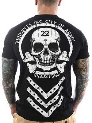 Vendetta Inc. Männer Rundhals kurzarm T Shirt City of Army 1021 schwarz - Neu