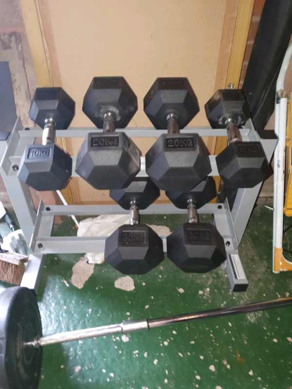 Weights Set With Rack And Bench In Culverhouse Cross Cardiff