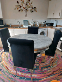 Louis dining table & chairs 
