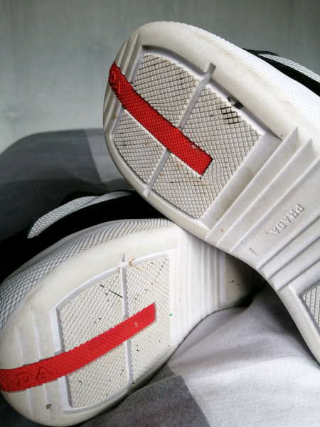 prada americas cup on feet