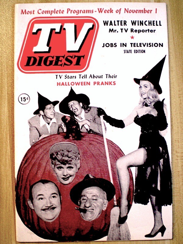 tv-guide-1952-lucille-ball-halloween-pinup-witch-pre-national-tv-digest-exnm-coa