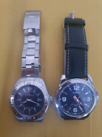 2 men's wrist watches, by Casio (water resistant to 50m) & Ben Sherman