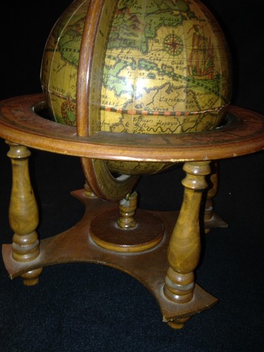 Vintage Globe 1507 Reproduction of Terrestrial Globe Original Italy