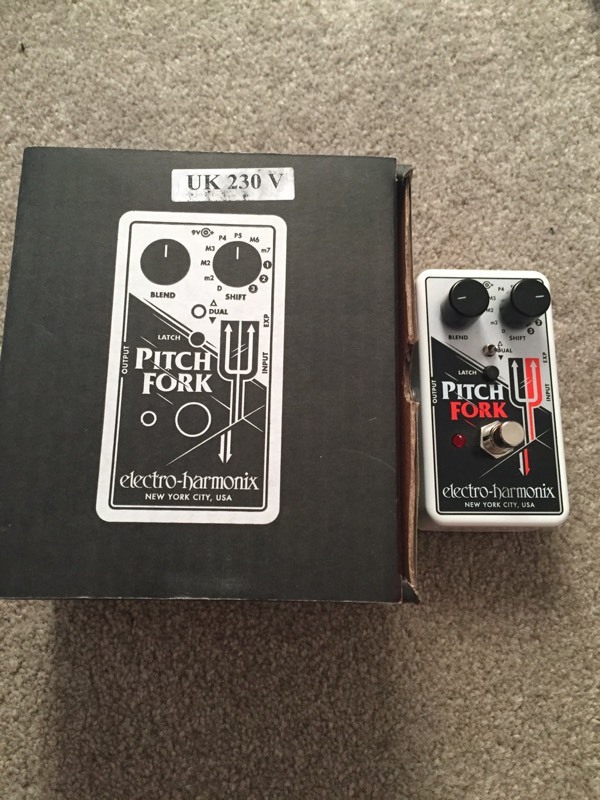 EHX Pitchfork polyphonic pitch shifter guitar pedal in Ibstock