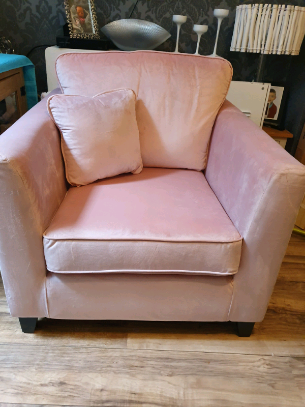 Pink Velvet Armchair Nz - Tempest Velvet Armchair - Pink - Matt Blatt