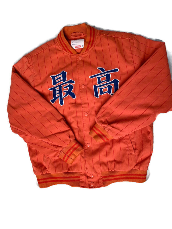 supreme Pinstripe Varsity Jacket サイズL Supreme Pinstripe Varsity Jacket (SS19) - $188
