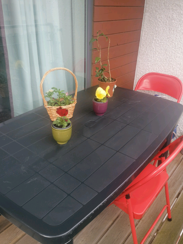 Rectangular 6 Seater Garden Table - Anthracite | in Fettes, Edinburgh