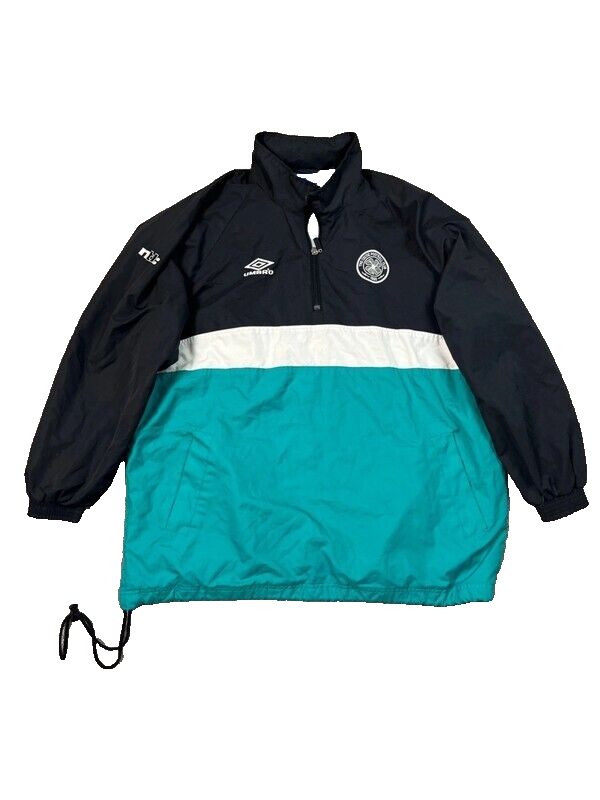 Glasgow Celtic football jacket top anorak 1999 - 2000 Umbro Green Adults M