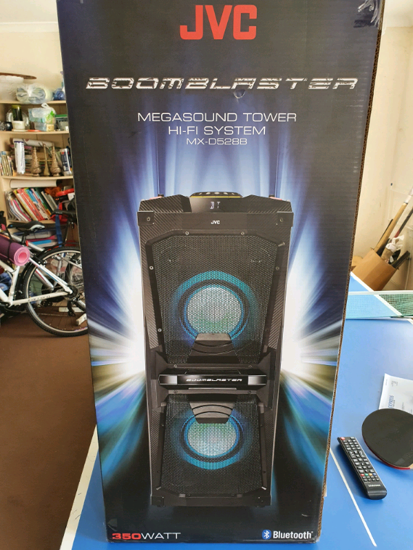 JVC BOOMBLASTER MXD528B BLUETOOTH MEGA SOUND TOWER HIFI SYSTEM in