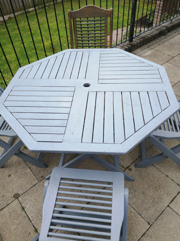 Wooden outdoor garden table and chairs (4) | in Greenisland, County