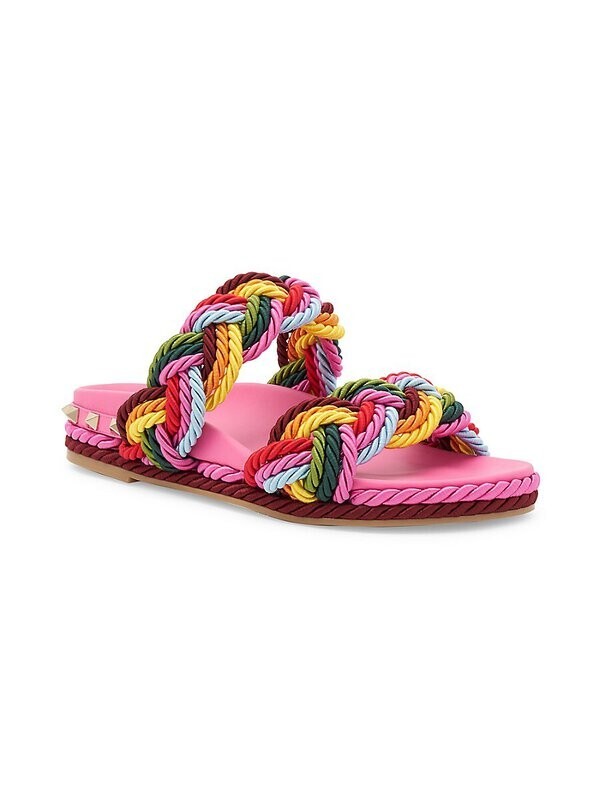 VALENTINO ピンク アンクルストラップ サンダル 37 VALENTINO ピンク アンクルストラップ サンダル 37 スクエアトゥ