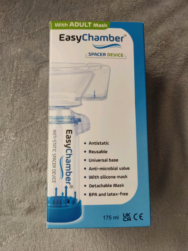 Easy Chamber Spacer Device with Adult Mask, for use with inhaler in
