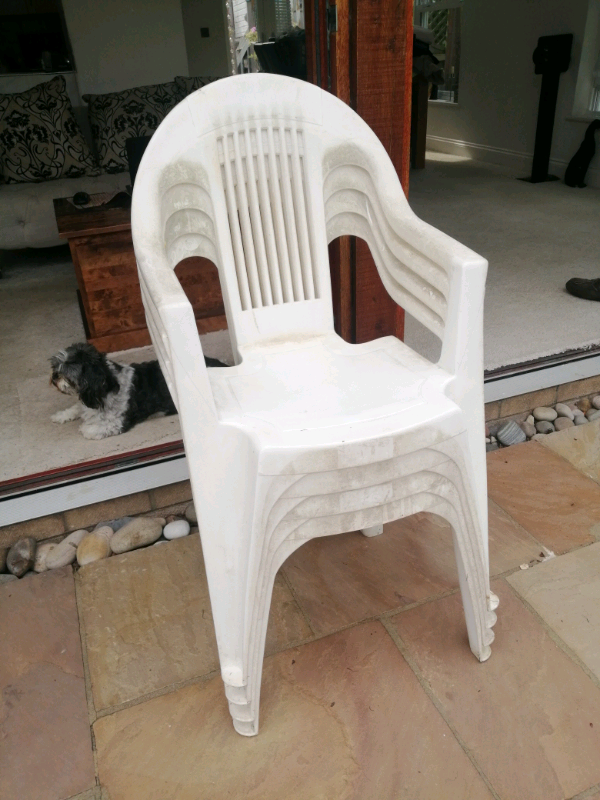Free white plastic chairs | in Norwich, Norfolk | Gumtree