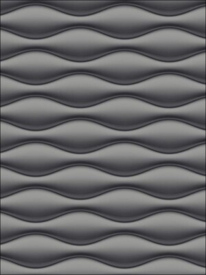 Wallpaper Designer Smooth 3-D Look Black and Gray Horizontal Wave 60 sq ft Bolt