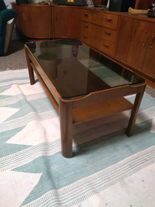 Myer Retro Danish teak smoked glass coffee table in Cupar, Fife Gumtree