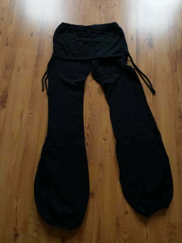 Yogahose Yoga Hose Trainingshose schwarz 36 38 S M Baumwolle Rockteil