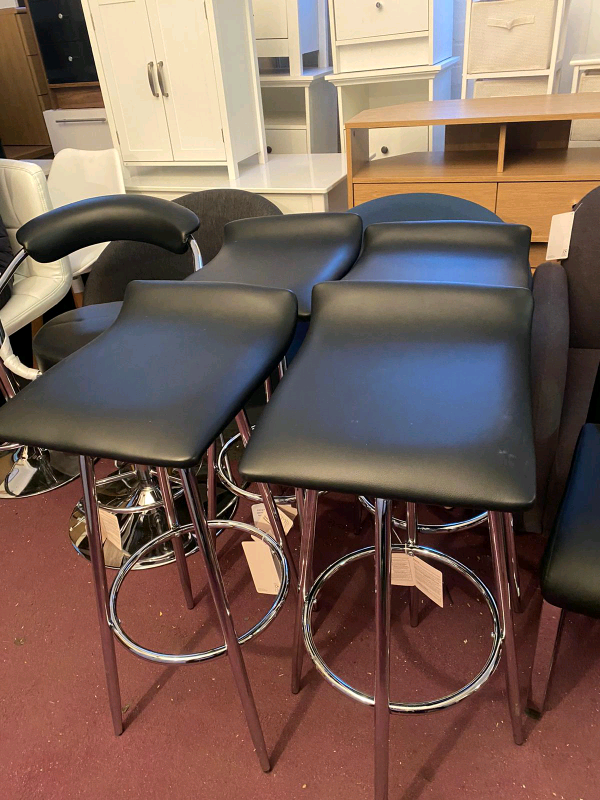 Black Bar Stools £20 each. Real Bargains Clearance Outlet Leicester Ci