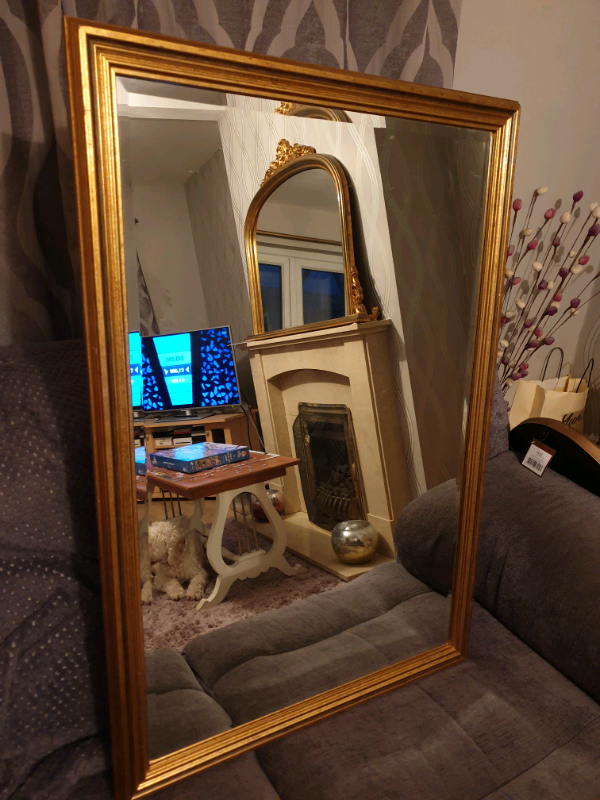 Rectangular gold bevel edged mirror in Fishponds, Bristol Gumtree
