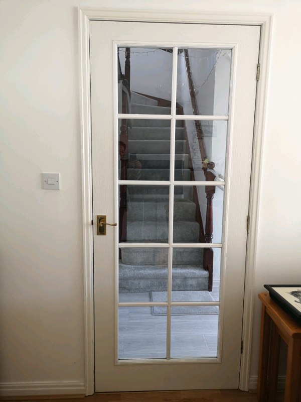 White 10 pane glass interior internal door 33 x 78" in Wigan