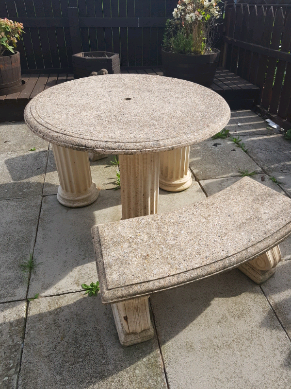 Concrete garden table with 2 x benches in Middlesbrough, North