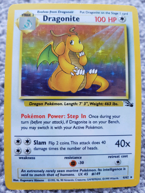 Dragonite holo pokemon card fossil in Kings Norton, West