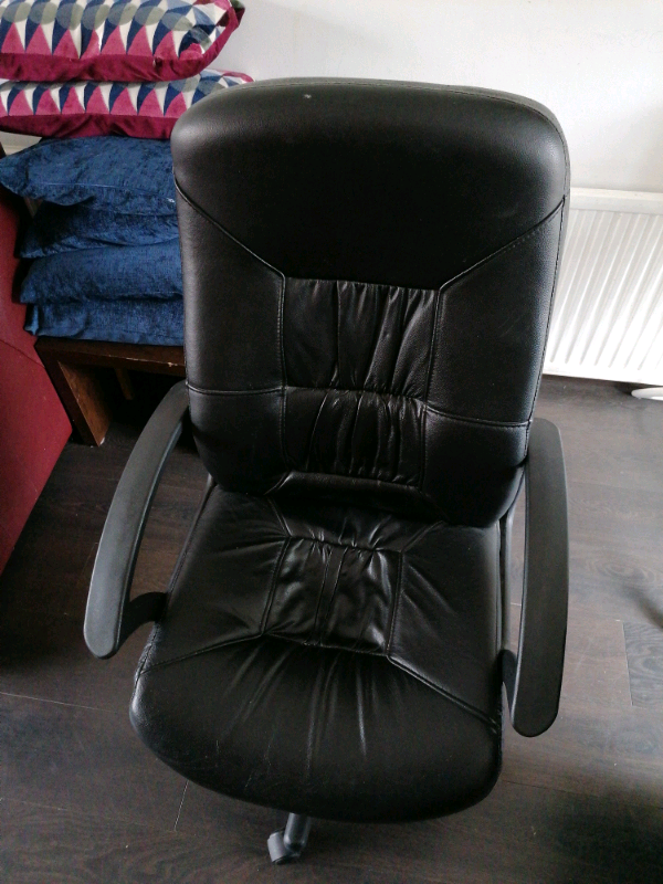 Leather look office chair Ikea in Leicester, Leicestershire Gumtree