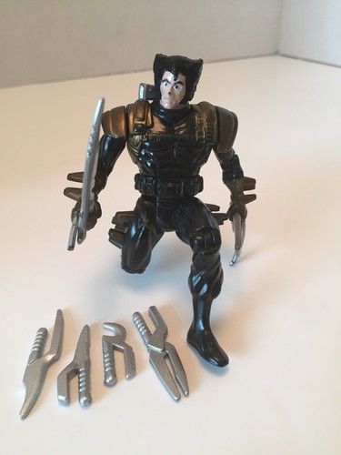 WOLVERINE Vintage Marvel Uncanny X-Men TOYBIZ 1993 5th EDITION SPY SUIT BLACK