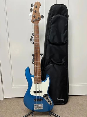 Sadowsky MetroExpress Vintage J/J Bass 5-String - Ice Blue Metallic