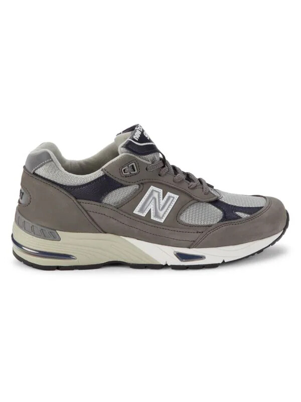 

Мужские кроссовки New Balance 991 Logo Made in UK Серые Темно-синие Новые, Серый, New Balance 991