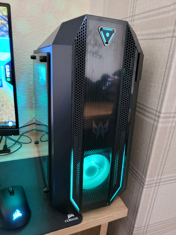 RTX 3060TI Acer Orion 3000 Gaming PC with MSI 165hz curved monitor in