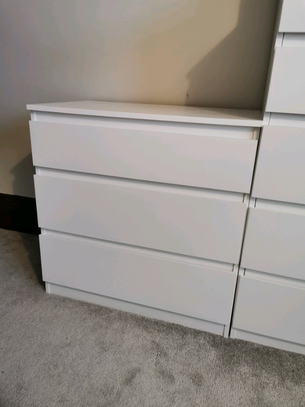 Ikea kullen 3 drawer dresser chest white medium | in Leytonstone