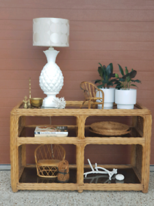 Vintage WICKER RATTAN Console Sideboard Entry Table 🐚🌾🐚🌾🐚 | Other