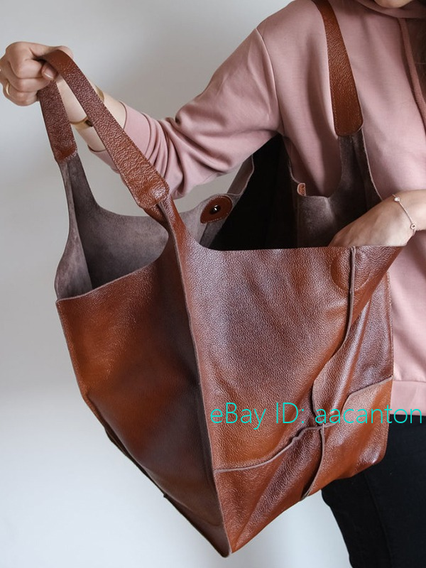 Large Capacity Shopping Bags Soft Leather Casual Tote Shoulder Bag Handbag Women