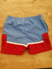 Blue Red Boy's Shorts Swimming 18 Months old