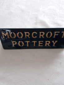 MOORCROFT Pottery display sign.