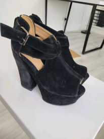 Black platform heels UK size 3