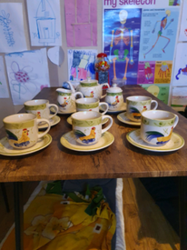 Scott's of stow 9 piece ceramic tea set