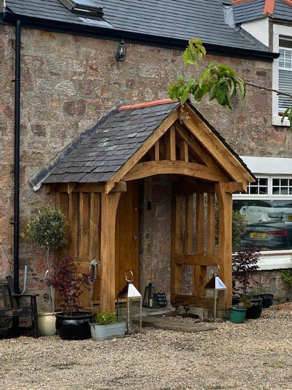 Green Oak Beams , Porches , trusses garden structures in Dollar