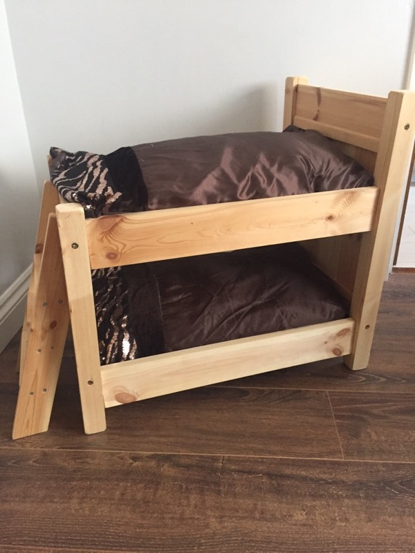 Wooden cat small dog bunk beds pet bed | in Plymouth ...