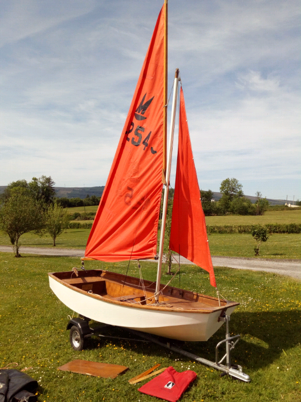 Mirror Sailing Dinghy, Road Trailer, Complete in Enniskillen, County