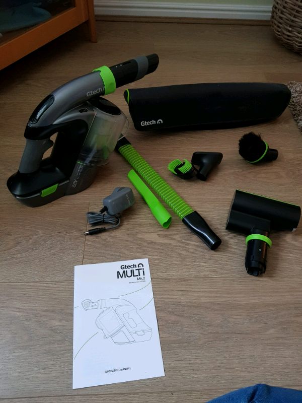 Gtech multi mk2 handheld vacuum cleaner with car care kit vgc in