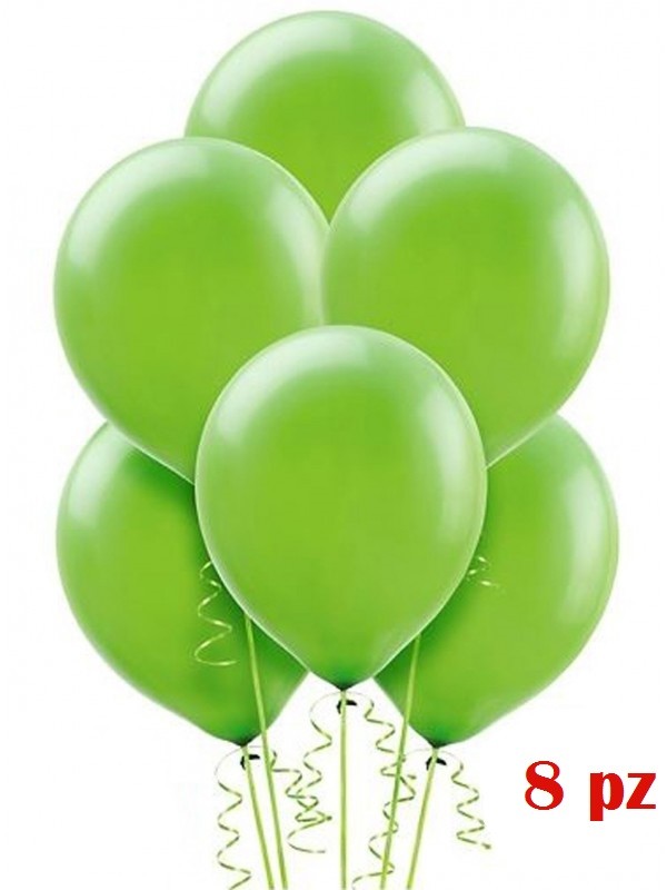 Confezione Set 8 Pezzi Palloncini Verdi Festa Party Compleanno Bimbi dfh