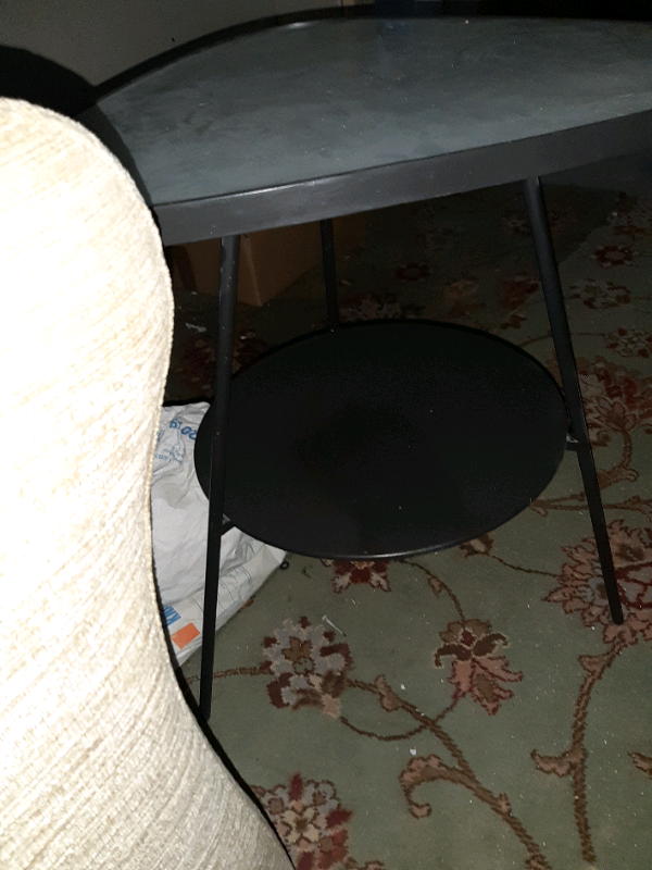 Black Metal Side Table With Shelf In Uddingston Glasgow Gumtree