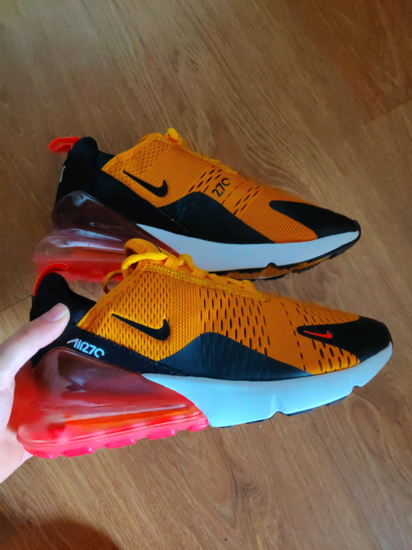 Nike Trainer Air 270 Max Yellow Size 9 Black Red Shoes Like New | in Machen, Caerphilly | Gumtree