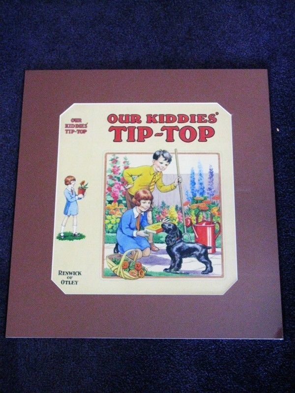 ATTRIBUTED TO BARBARA SPURR 1930'S CHILDRENS BOOK PAINTING OUR KIDDIES' TIP TOP