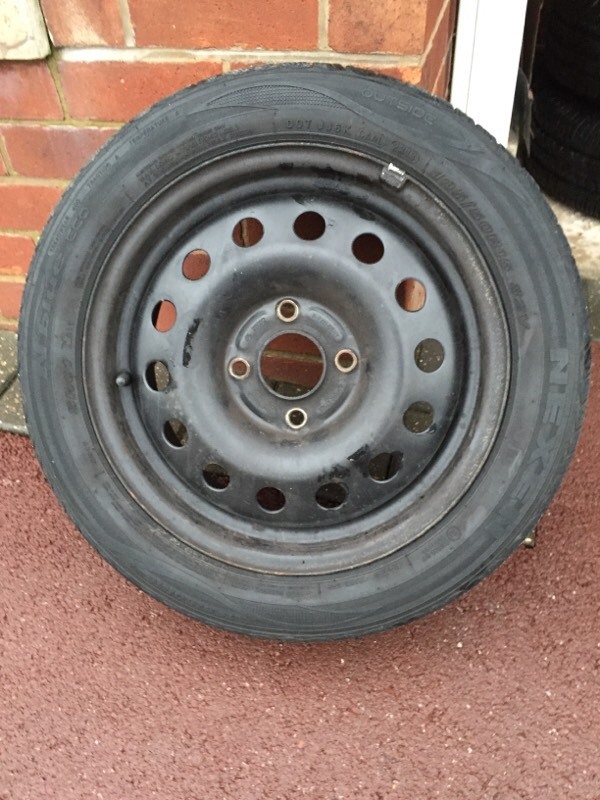 Ford Fiesta Set of 4 Steel Wheel and Tyres 4x108 195 50 15 195/50r15