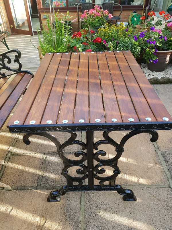 Garden table now sold cast iron sides | in Newcastle, Tyne 