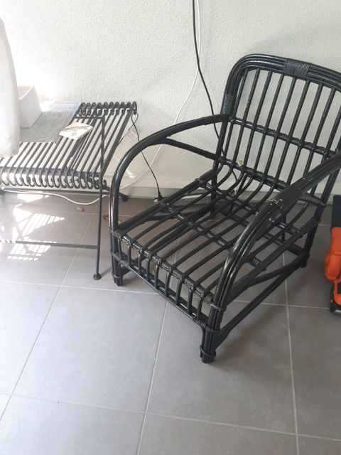 Cane outdoor chairs black x 2 | Outdoor Dining Furniture | Gumtree