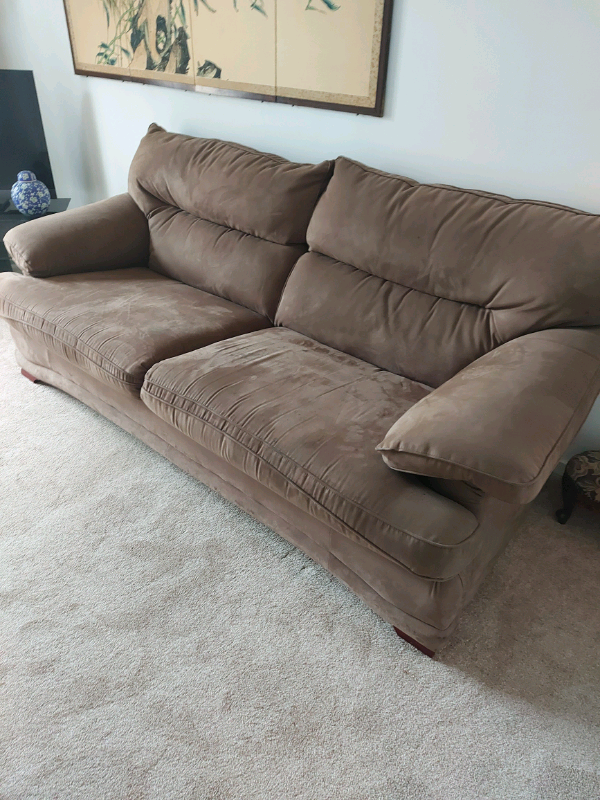 Large faux suede sofa in Haddington, East Lothian Gumtree
