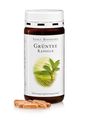 120 Grüntee Kapseln (1 Dose) Sanct Bernhard, Catechine, Epigallocatechingallat